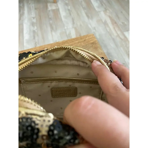 Kate Spade New York Multicolored Leopard Sequin Lauralee Crossbody Handbag - Picture 9 of 10